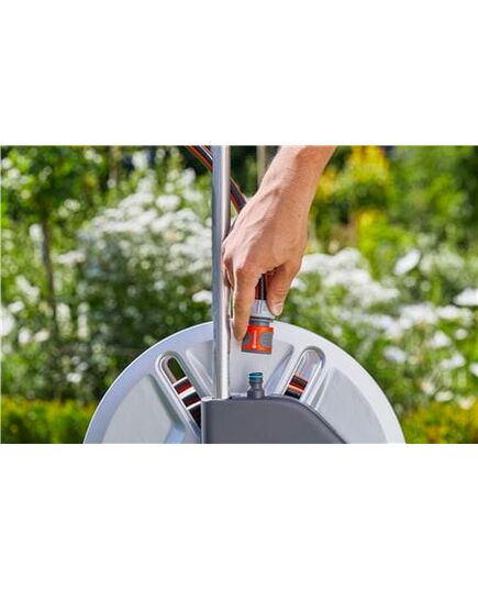 Тележка GARDENA для шланга металлическая CleverRoll M с шлангом Classic 25 м (19 мм (3/4") и комплектом для полива, изображение 6