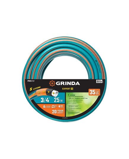 Шланг поливочный GRINDA, PROLine EXPERT 5, 3/4", 25 м