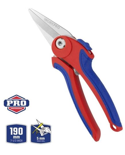 Секатор WORKPRO 180 мм для цветов, изображение 2