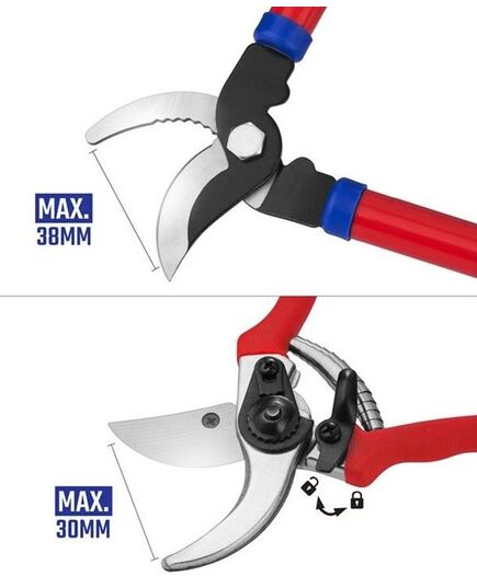 Набор для обрезки WORKPRO, сучкорез 375 мм и секатор 200 мм, изображение 2