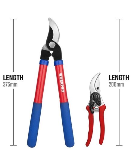 Набор для обрезки WORKPRO, сучкорез 375 мм и секатор 200 мм, изображение 3