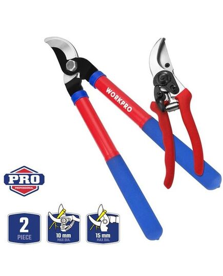 Набор для обрезки WORKPRO, сучкорез 375 мм и секатор 200 мм, изображение 4