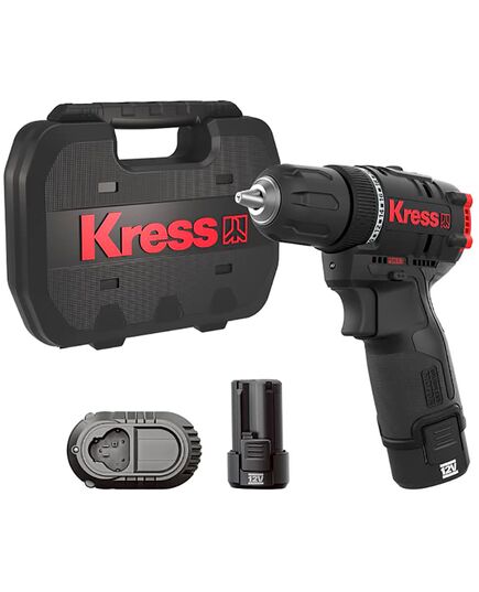 Аккумуляторный шуруповерт KRESS KUA24, 12В, 2.2Ач, кейс, изображение 4