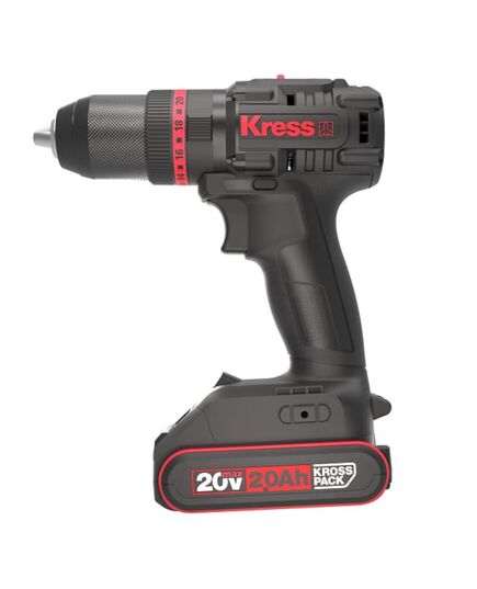 Аккумуляторный шуруповерт ударный KRESS KUC30.1, 20В, 60Нм, изображение 2