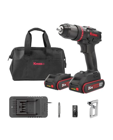 Аккумуляторный шуруповерт ударный KRESS KUC30.1, 20В, 60Нм, изображение 4