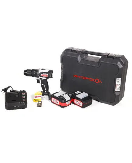 Аккумуляторный шуруповерт ударный ИНТЕРСКОЛ ДАУ-13/36В 50, бесщеточный, 2х2Ач, ЗУ, кейс, изображение 4