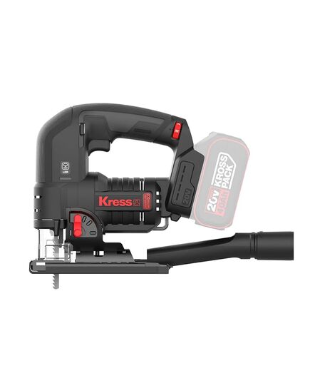 Аккумуляторный лобзик KRESS KUE26, 20В, 2х4Ач Li-ion, 350/3500об/мин, 26мм, 1.7кг, бесщеточный, изображение 3 от магазина Планета Инструмент Аккумуляторный лобзик KRESS KUE26, 20В, 2х4Ач Li-ion, 350/3500об/мин, 26мм, 1.7кг, бесщеточный, изображение 3