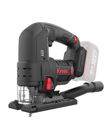 Аккумуляторный лобзик KRESS KUE26, 20В, 2х4Ач Li-ion, 350/3500об/мин, 26мм, 1.7кг, бесщеточный, изображение 6 от магазина Планета Инструмент Аккумуляторный лобзик KRESS KUE26, 20В, 2х4Ач Li-ion, 350/3500об/мин, 26мм, 1.7кг, бесщеточный, изображение 6