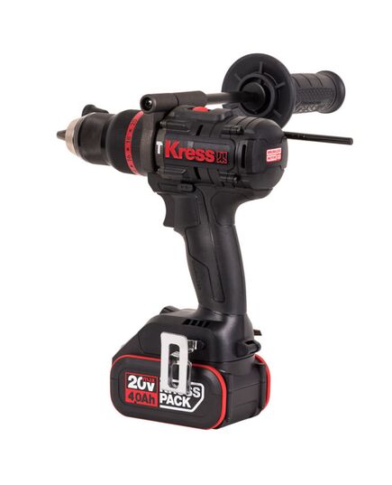 Аккумуляторный шуруповерт ударный KRESS KUC35, 20В, 2х4Ач Li-ion, 150Нм, 550/2000об/мин, 10450/38000уд/мин, БЗП13мм, 1.5кг, бесщеточный, изображение 3