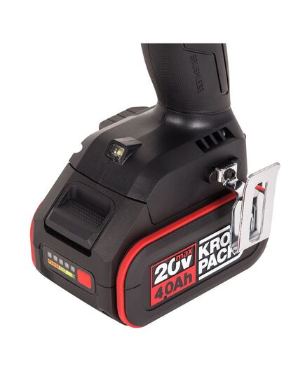 Аккумуляторный шуруповерт ударный KRESS KUC35, 20В, 2х4Ач Li-ion, 150Нм, 550/2000об/мин, 10450/38000уд/мин, БЗП13мм, 1.5кг, бесщеточный, изображение 6