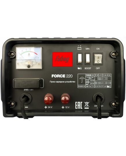 Пуско-зарядное устройство FUBAG FORCE 220, 220В 12-24В 40-700Ач 300х233х198 8.7кг, изображение 2