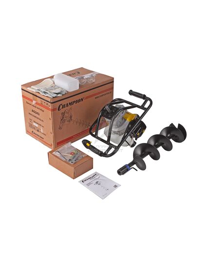 Моторный бур CHAMPION AG243, 1.7 лс, 1,25кВт 42,7см3 9,2кг шнек150*550, изображение 3 от магазина Планета Инструмент Моторный бур CHAMPION AG243, 1.7 лс, 1,25кВт 42,7см3 9,2кг шнек150*550, изображение 3