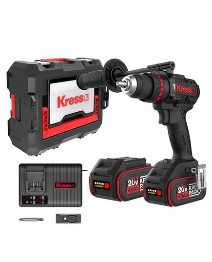 Аккумуляторный шуруповерт ударный KRESS KUC33, 20В, бесщеточый, 95Нм, кейс, изображение 6