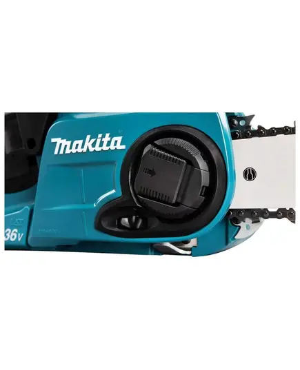 Аккумуляторная пила цепная MAKITA DUC353PT2, LXT BL 2х18В, 14"/35см, изображение 6