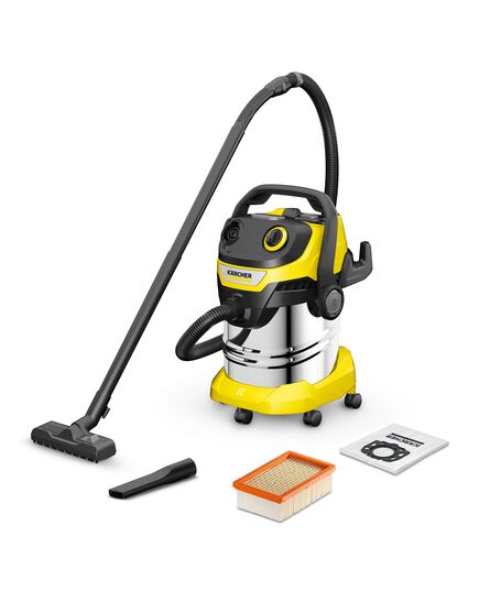 Пылесос KARCHER WD 5 S V-25/5/22, 1,1кВт 240мбар 25л шланг35ммх2.2м 8,6кг нерж. бак