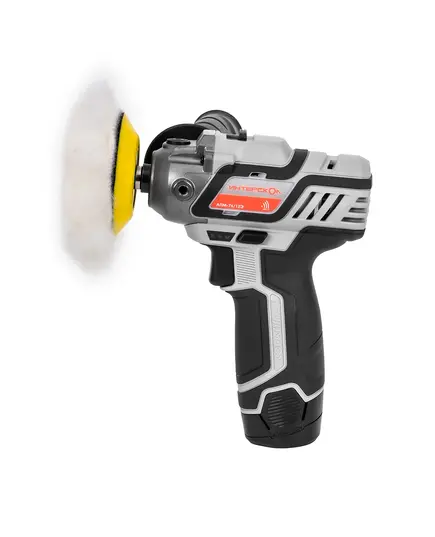 Аккумуляторная полировальная шлифмашина ИНТЕРСКОЛ АПМ-76/12Э, Li-ion 2х2,0 Ач, ЗУ, кейс, + набор 7 предметов, изображение 3