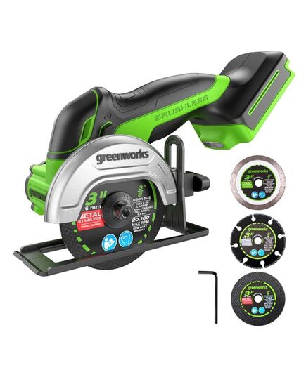 Аккумуляторная угловая шлифмашина GREENWORKS GD24UCS, без АКБ и ЗУ, изображение 2