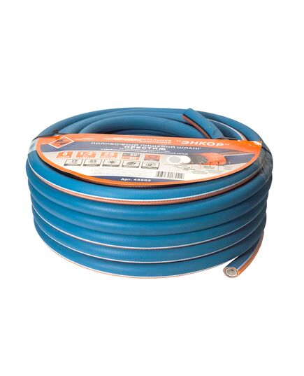 Шланг поливочный ЭНКОР 1/2" х 25м Престиж шестисл. ТЭП, изображение 2