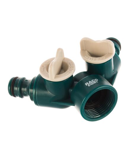 Распределитель поливочный RACO ORIGINAL 3/4″, двухканальный, с внутренней резьбой, из ABS пластика (4250-55255C), изображение 3