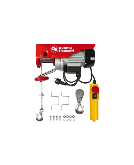 Таль электрическая QUATTRO ELEMENTI TL-250 (550Вт, 125/250кг, трос 12м, блок полиспаст в компл.), изображение 4