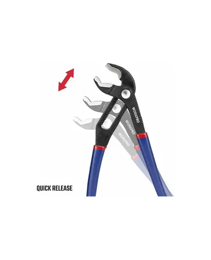 Клещи переставные WORKPRO 200мм (8 дюймов) быстрорегулируемые, изображение 3