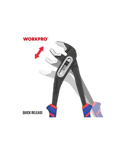 Клещи переставные WORKPRO сантехнические 300мм CR-V, изображение 4
