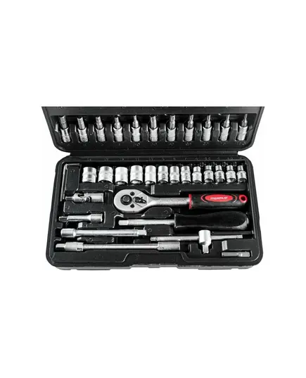 Набор инструмента MAXPILER MXT-46-SET (46 предметов, 1/4", CrV), изображение 2