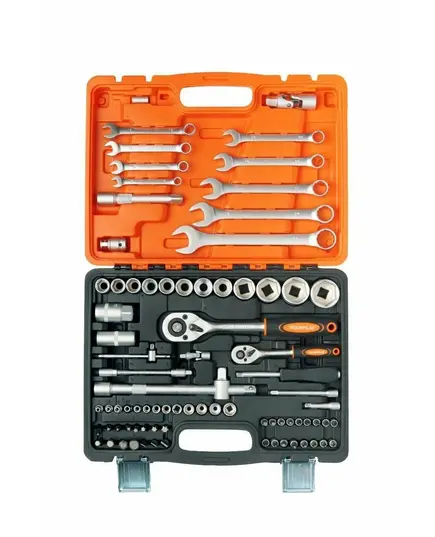 Набор инструмента MAXPILER MXT-82-SET (82 предмета, 1/2" и 1/4", CrV), изображение 2