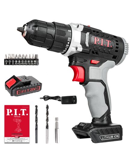 Аккумуляторный шуруповерт P.I.T. PSR18-D5 PROMO, 30Нм, 20В, 1,5 Ач, быстр.зарядка, изображение 6 от магазина Планета Инструмент Аккумуляторный шуруповерт P.I.T. PSR18-D5 PROMO, 30Нм, 20В, 1,5 Ач, быстр.зарядка, изображение 6