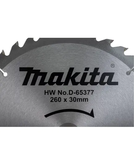 Диск пильный MAKITA 260x30x2.6/1.8x40T (D-65377), изображение 4