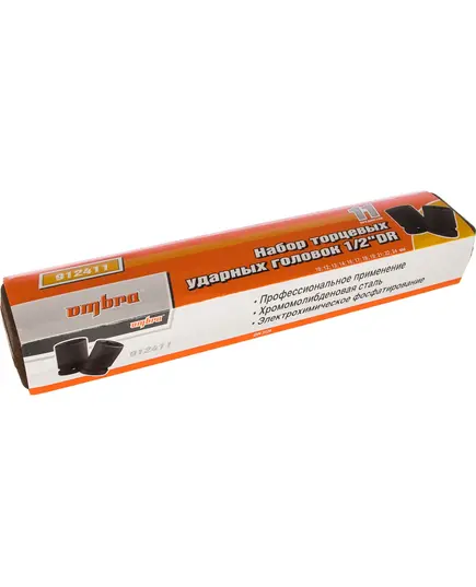 Набор головок OMBRA торцевых для ударного инструмента 1/2"DR, 10-24 мм, 11 предметов, изображение 3