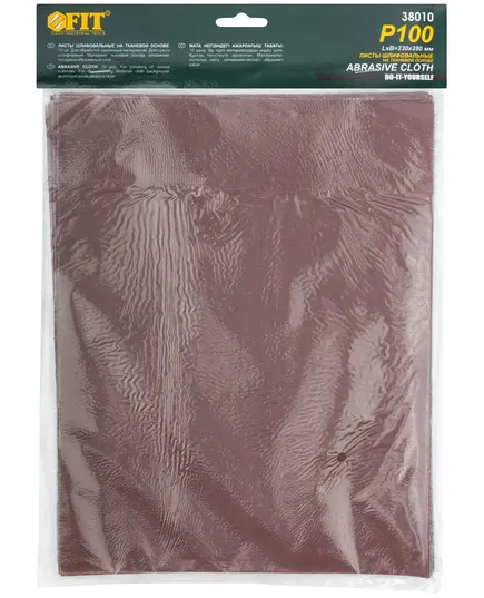 ​Шлифовальная бумага FIT 230 х 280мм Р100 на тканевой основе алюминий-оксидный, изображение 3