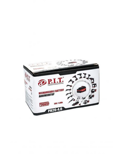 Аккумулятор P.I.T. PH20-4.0 OnePower 20В, 4Ач, Li-Ion, изображение 3 от магазина Планета Инструмент Аккумулятор P.I.T. PH20-4.0 OnePower 20В, 4Ач, Li-Ion, изображение 3