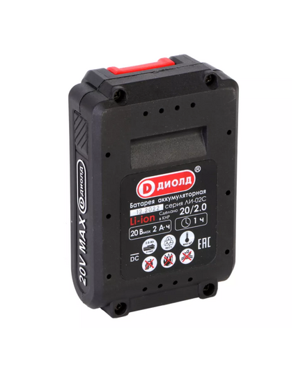 Аккумулятор ДИОЛД 20/2.0, серия ЛИ-02С, 2.0Ач, изображение 3