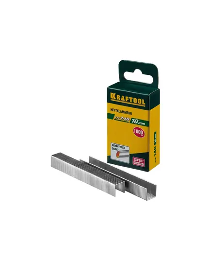 Скобы KRAFTOOL закаленные (1000 шт) 10 мм, зеленые (31680-10), изображение 2