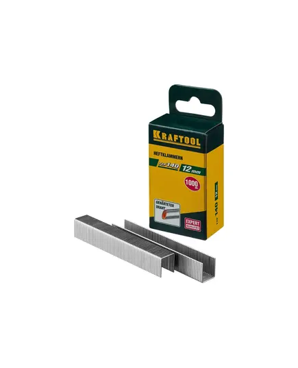 Скобы KRAFTOOL закаленные (1000 шт) 12 мм, зеленые (31680-12), изображение 2