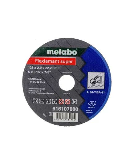 Диск отрезной METABO 125_22_2.0 по металлу прямой (616107000) Flexiamant