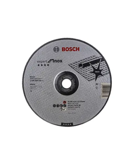 Диск зачистной BOSCH 230_22.2_6мм INOX по нержавейке (2608600541)