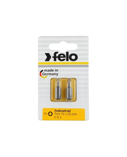 Бита FELO Torx 10х25 Industrial 2шт. блистер (02610036)