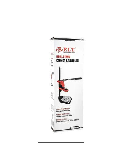 Стойка для дрели P.I.T. P0010001 (диаметр креп-я 50мм,  гл.сверления 60мм, огр-е гл.сверления, литое основание), изображение 5