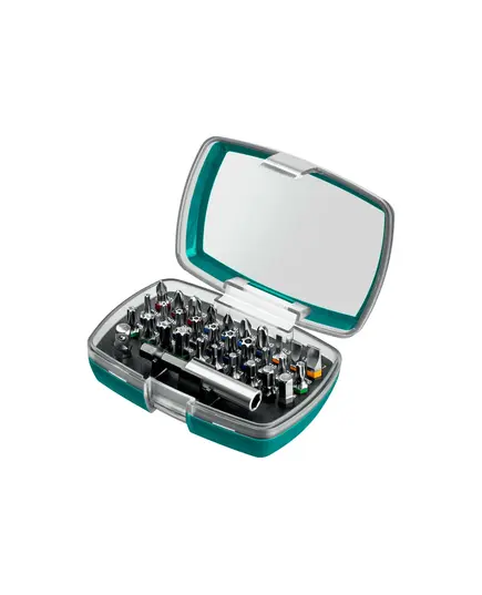 Набор бит KRAFTOOL C-Drive-32, 30 бит 25мм, PH, PZ, HEX, TORX, магнитный адаптер, переходник HEX 1/4" пл. бокс, (26067-H32), изображение 2 от магазина Планета Инструмент Набор бит KRAFTOOL C-Drive-32, 30 бит 25мм, PH, PZ, HEX, TORX, магнитный адаптер, переходник HEX 1/4" пл. бокс, (26067-H32), изображение 2