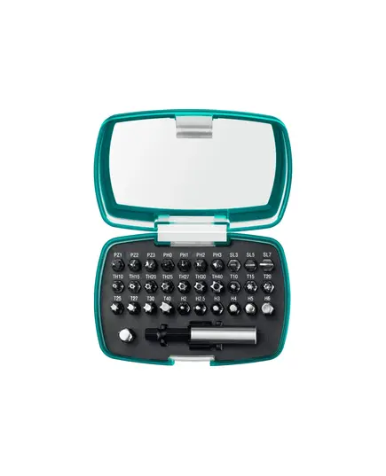 Набор бит KRAFTOOL C-Drive-32, 30 бит 25мм, PH, PZ, HEX, TORX, магнитный адаптер, переходник HEX 1/4" пл. бокс, (26067-H32), изображение 4 от магазина Планета Инструмент Набор бит KRAFTOOL C-Drive-32, 30 бит 25мм, PH, PZ, HEX, TORX, магнитный адаптер, переходник HEX 1/4" пл. бокс, (26067-H32), изображение 4