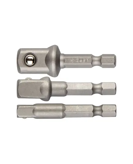 Набор адаптеров для торцевых головок ЗУБР Профессионал, 3 пред, 1/4", 3/8", 1/2" (26756-H3), изображение 3