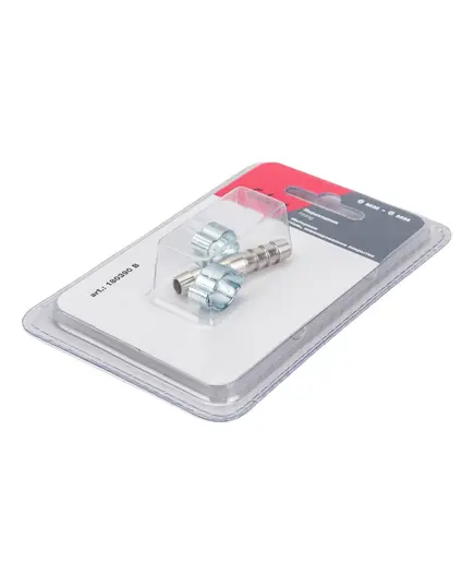 Переходник FUBAG 1/4"F елочка на елочку 6мм с 2-мя обжим.кольцами 6х11мм блистер (180390В), изображение 2