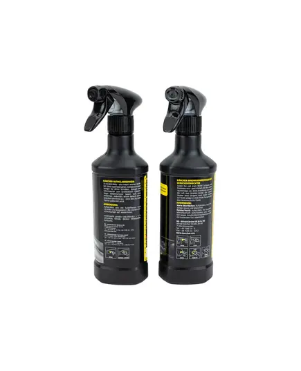 Комплект KARCHER для внутренней уборки автомобиля, включает средство для очистки автомобильных стёкол Karcher RM 650 и средство для чистки салона авто, изображение 2