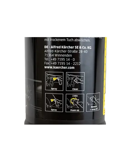Комплект KARCHER для внутренней уборки автомобиля, включает средство для очистки автомобильных стёкол Karcher RM 650 и средство для чистки салона авто, изображение 3