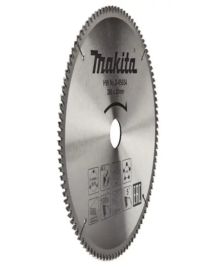 Диск пильный MAKITA 260x30x2.6/1.8x100T, универсальный для алюминия/дерева/пластика, изображение 3