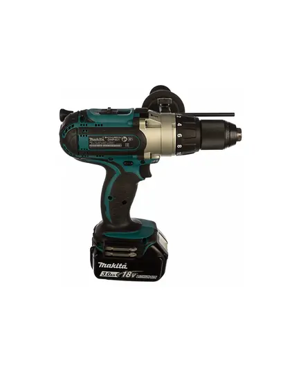Аккумуляторный шуруповерт ударный MAKITA DHP451RFE, LXT 18В, 13мм, 80/40Нм (2x3.0Ач, з/у), изображение 3 от магазина Планета Инструмент Аккумуляторный шуруповерт ударный MAKITA DHP451RFE, LXT 18В, 13мм, 80/40Нм (2x3.0Ач, з/у), изображение 3