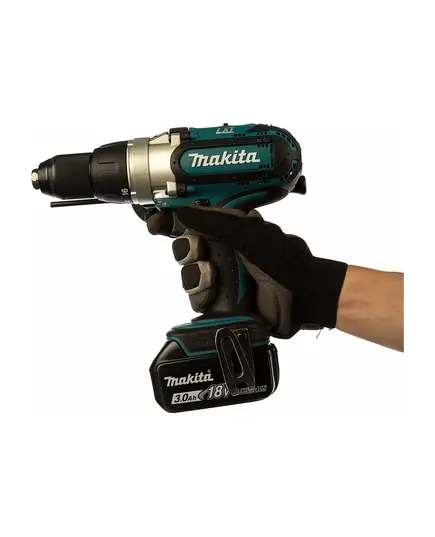 Аккумуляторный шуруповерт ударный MAKITA DHP451RFE, LXT 18В, 13мм, 80/40Нм (2x3.0Ач, з/у), изображение 8 от магазина Планета Инструмент Аккумуляторный шуруповерт ударный MAKITA DHP451RFE, LXT 18В, 13мм, 80/40Нм (2x3.0Ач, з/у), изображение 8