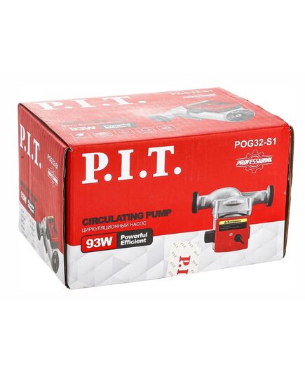Насос циркуляционный P.I.T. POG32-S1 (93Вт, напор 6м, 63л/мин, макс. Ø отверстия 32мм), изображение 3